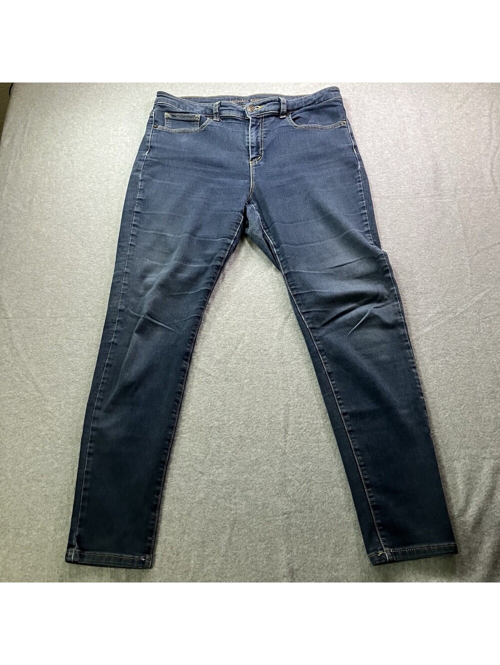 Michael Kors Womens Size 12 Mid Rise Izzy Skinny Blue Denim Jeans